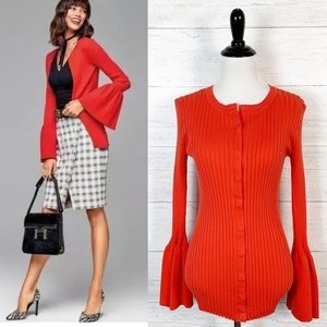 CAbi • Trumpet Ribbed Cardigan Sweater #5285 S